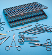 Reusable instruments in a procedure tray